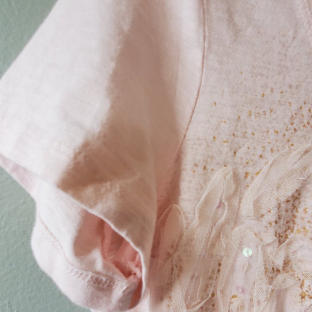 Style&Co Pink Lace and Glitter Top - Picture 5 of 5